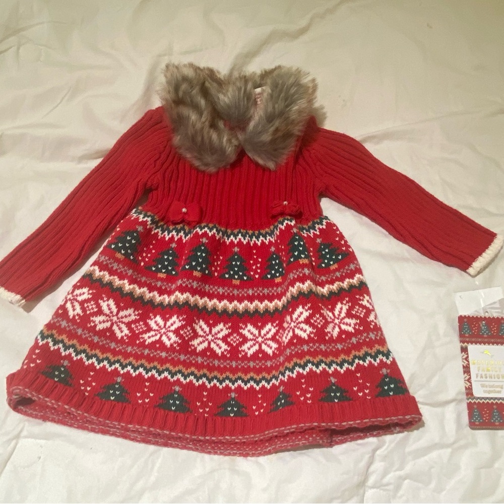 Tommy Bahama Kids Holiday Sweater Dress 6-9M